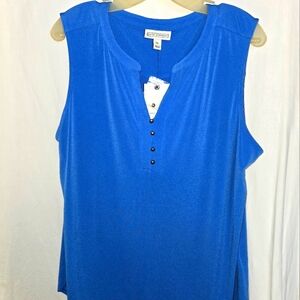 Women's Blue Sleeveless Top